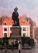 Walter Sickert The Statue of Duquesne, Dieppe oil painting artist